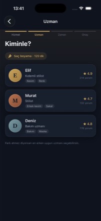 Mavi Kapı randevu uygulamasından ekran