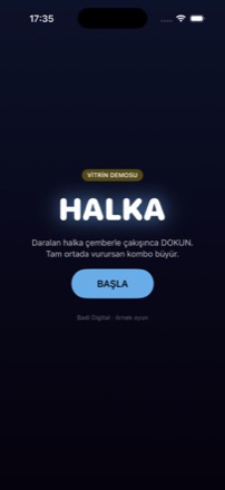 HALKA oyun demosundan ekran